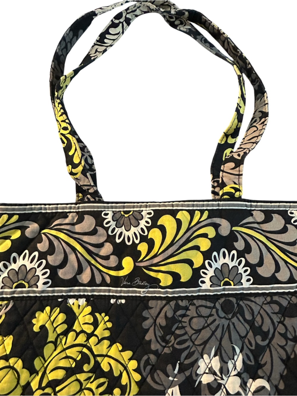 Vera Bradley Baroque Paisley Shoulder Tote Bag w/Toggle EUC Casual Cottagecore - Picture 3 of 15